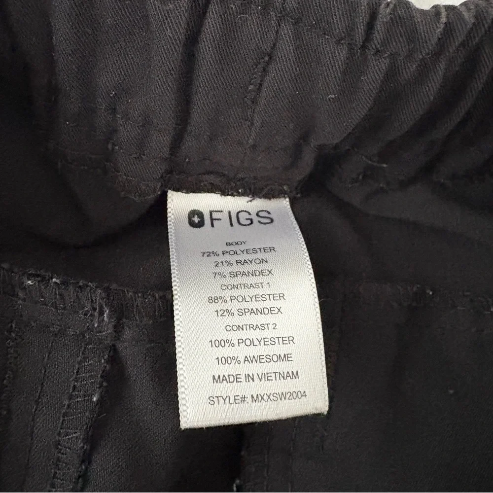 Figs SMALL Tansen Men's Jogger scrub bottom pants black